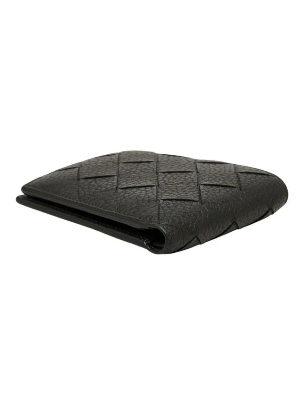 Bottega Veneta Intrecciato Bifold Wallet Dark Green Leather